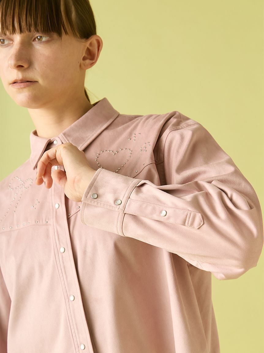 FURFUR「スタッズデザインシャツジャケット」|シャツ・ブラウス|