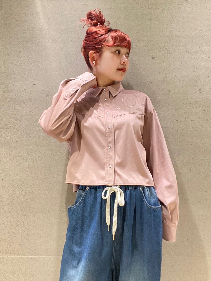 FURFUR「スタッズデザインシャツジャケット」|シャツ・ブラウス|