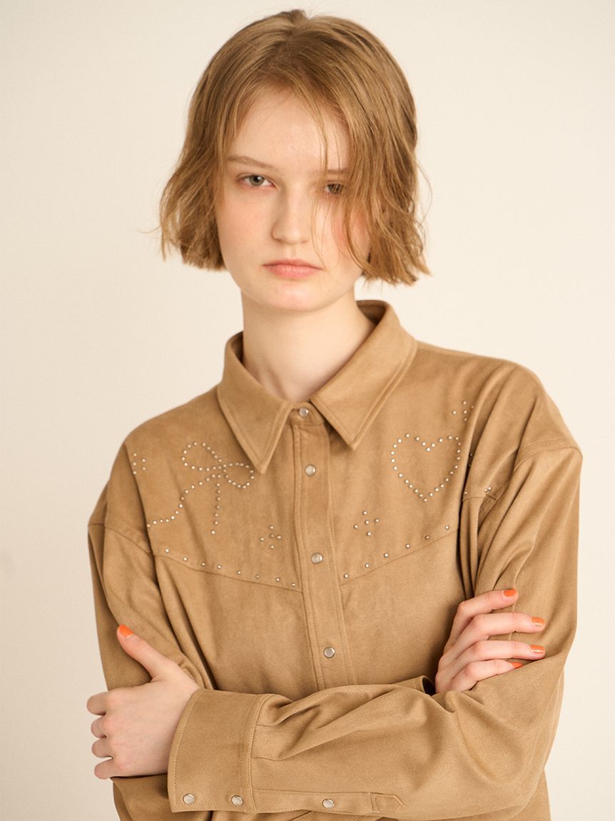 FURFUR「スタッズデザインシャツジャケット」|シャツ・ブラウス|