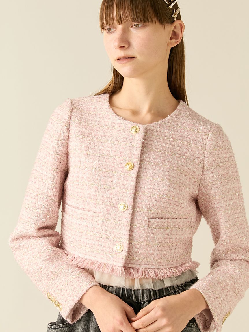 FURFUR「【限定カラー】ツイードジャケット」|ノーカラージャケット|