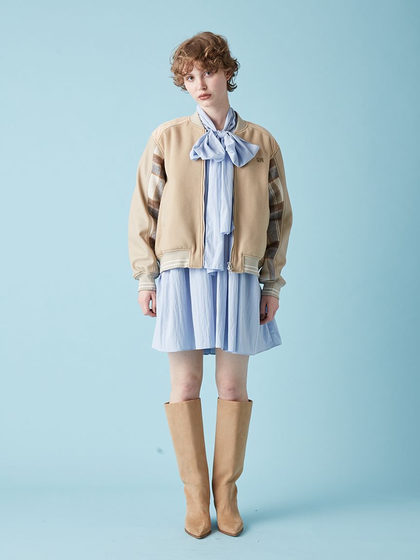 FURFUR「ボウタイギャザーチュニックシャツ」|ワンピース|