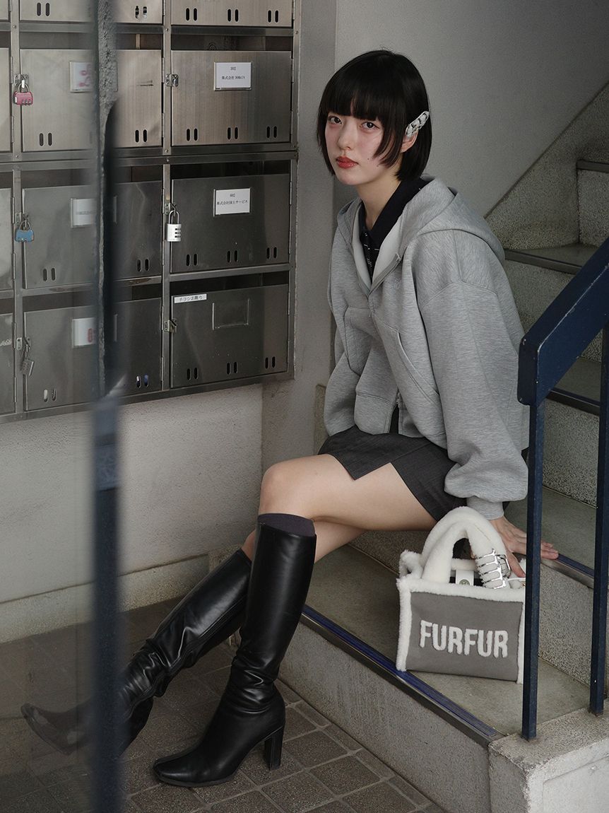 FURFUR「【限定カラー】ツイードロゴヘアピン」|ヘアバンド|