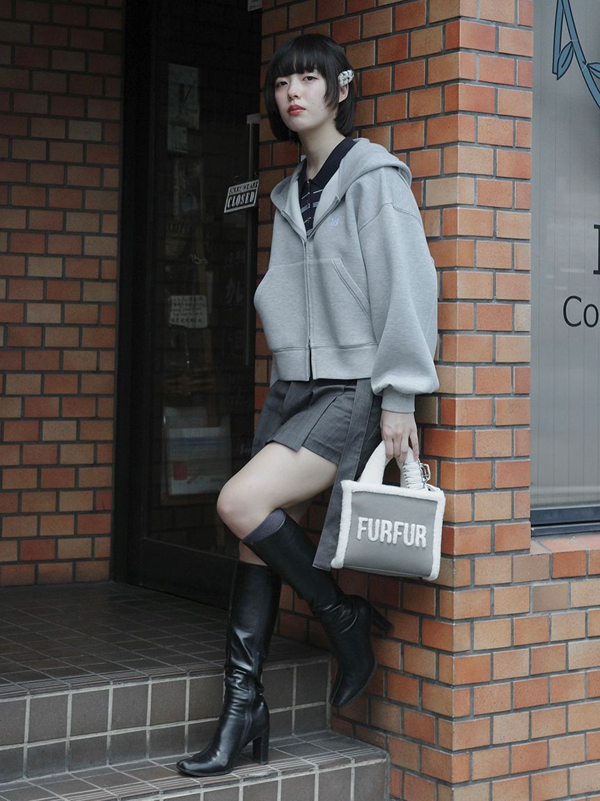 FURFUR「【限定カラー】ツイードロゴヘアピン」|ヘアバンド|