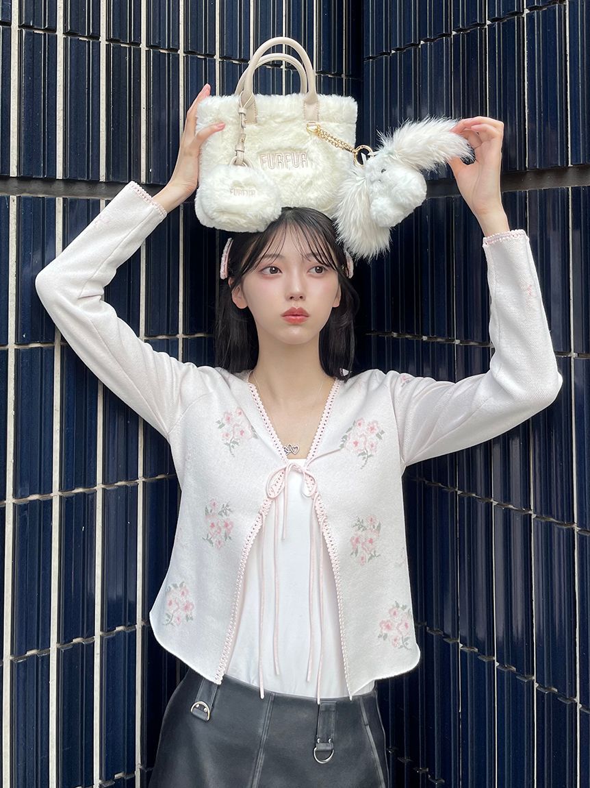 FURFUR「【限定カラー】ツイードロゴヘアピン」|ヘアバンド|