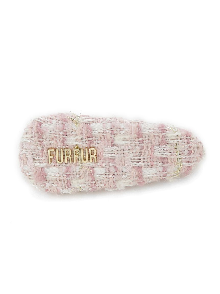 FURFUR「【限定カラー】ツイードロゴヘアピン」|ヘアバンド|