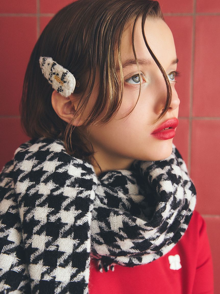 FURFUR「【限定カラー】ツイードロゴヘアピン」|ヘアバンド|