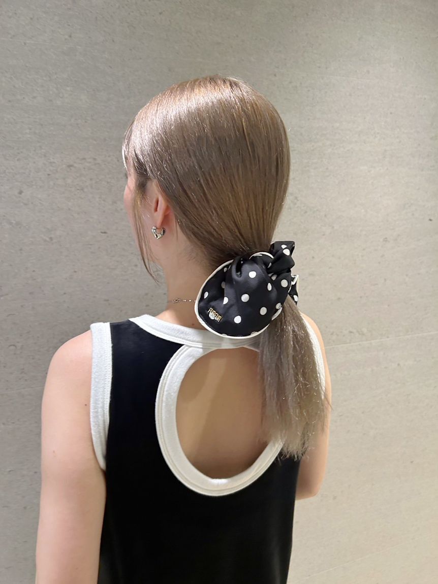 FURFUR「スクエアビッグシュシュ」|ヘアバンド|