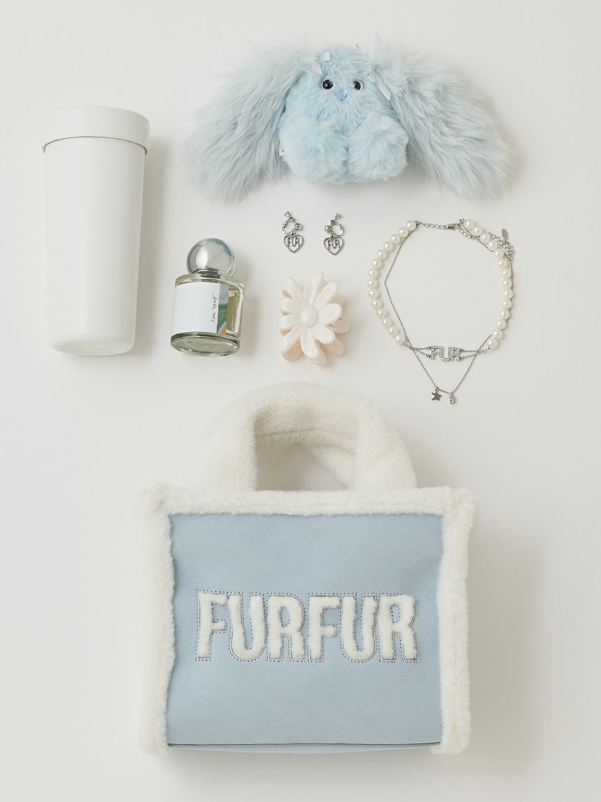 FURFUR「【WEB・一部店舗限定カラー】ムートンロゴトートバッグ」|トートバッグ|SAX