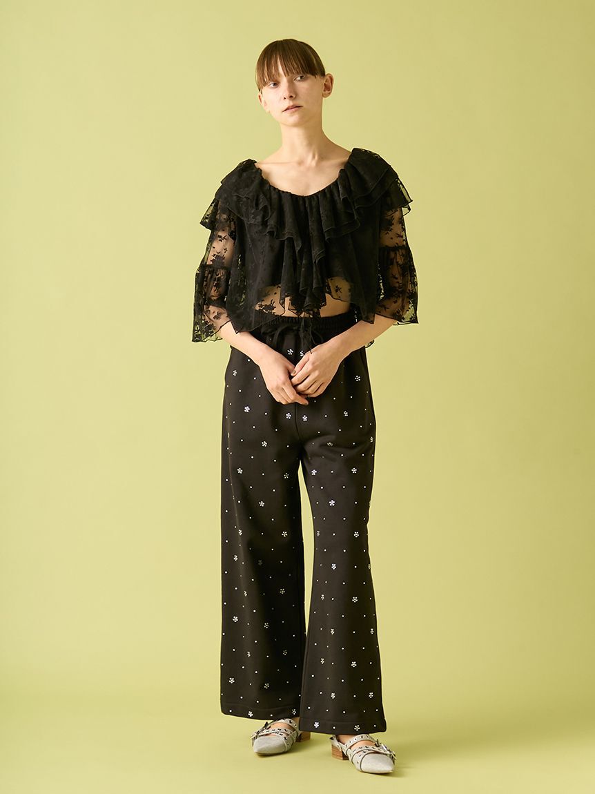 FURFUR「フラワーレースラッフルブラウス」|シャツ・ブラウス|