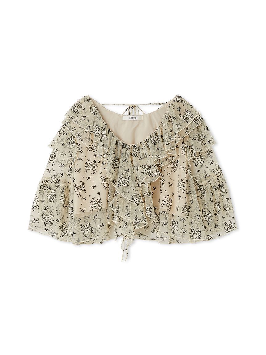 FURFUR「フラワーレースラッフルブラウス」|シャツ・ブラウス|