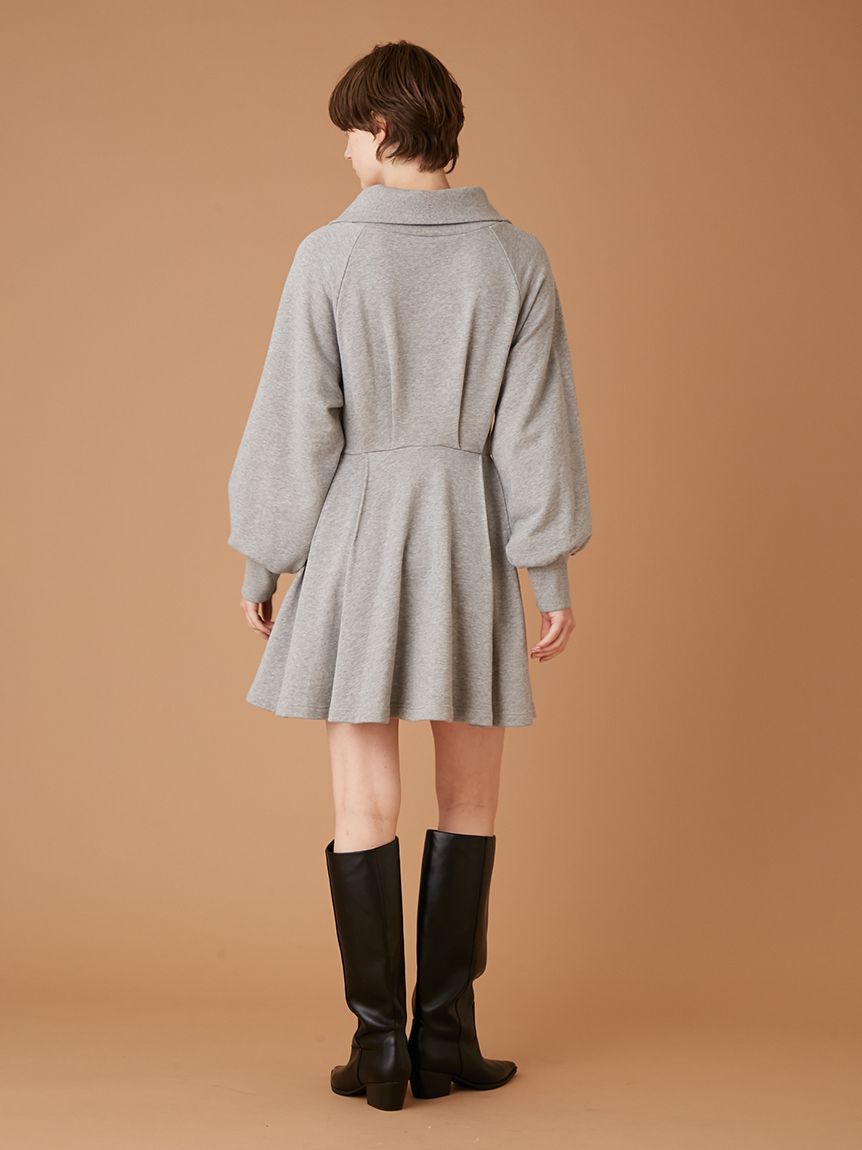 FURFUR「ハーフジップスウェットミニワンピース」|ワンピース|