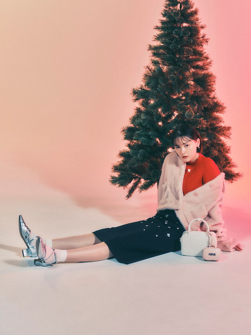 FURFUR「ビーズ刺繍ミディスカート」|スカート|