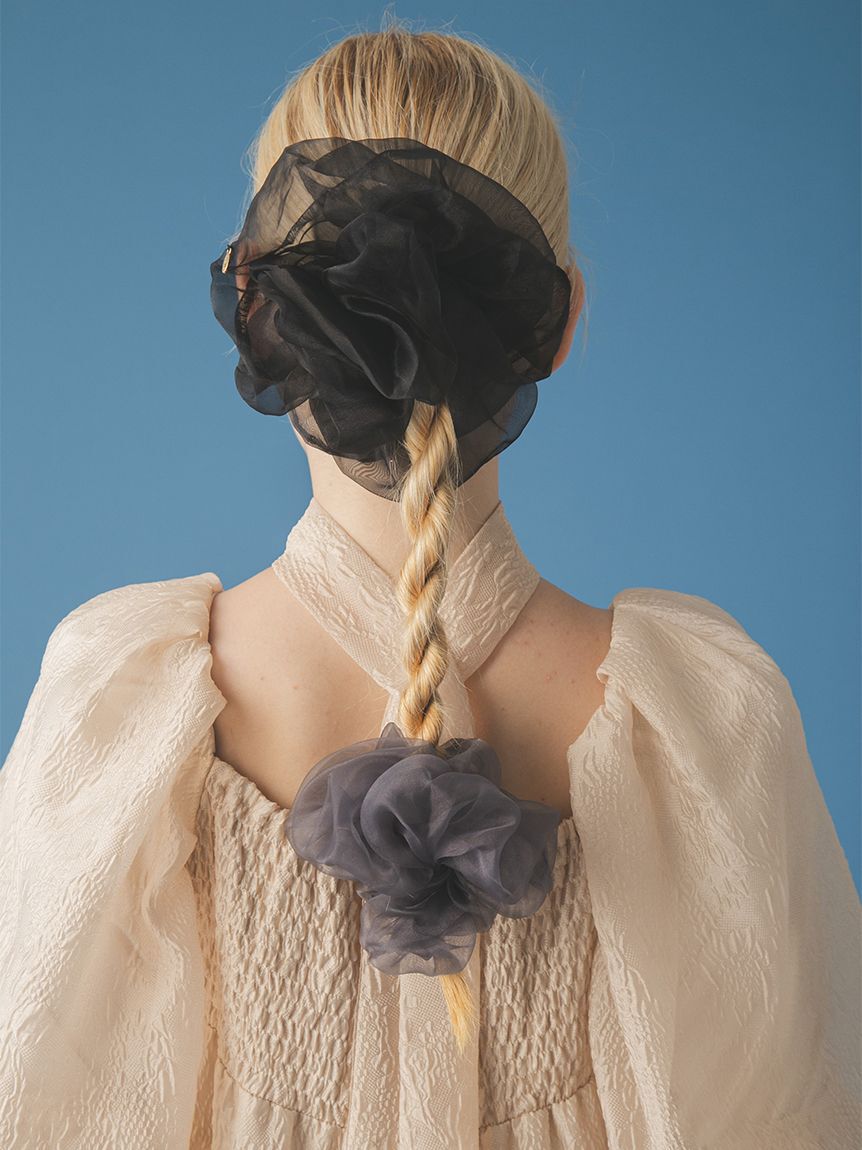 FURFUR「ボリュームオーガンジーシュシュセット」|ヘアバンド|