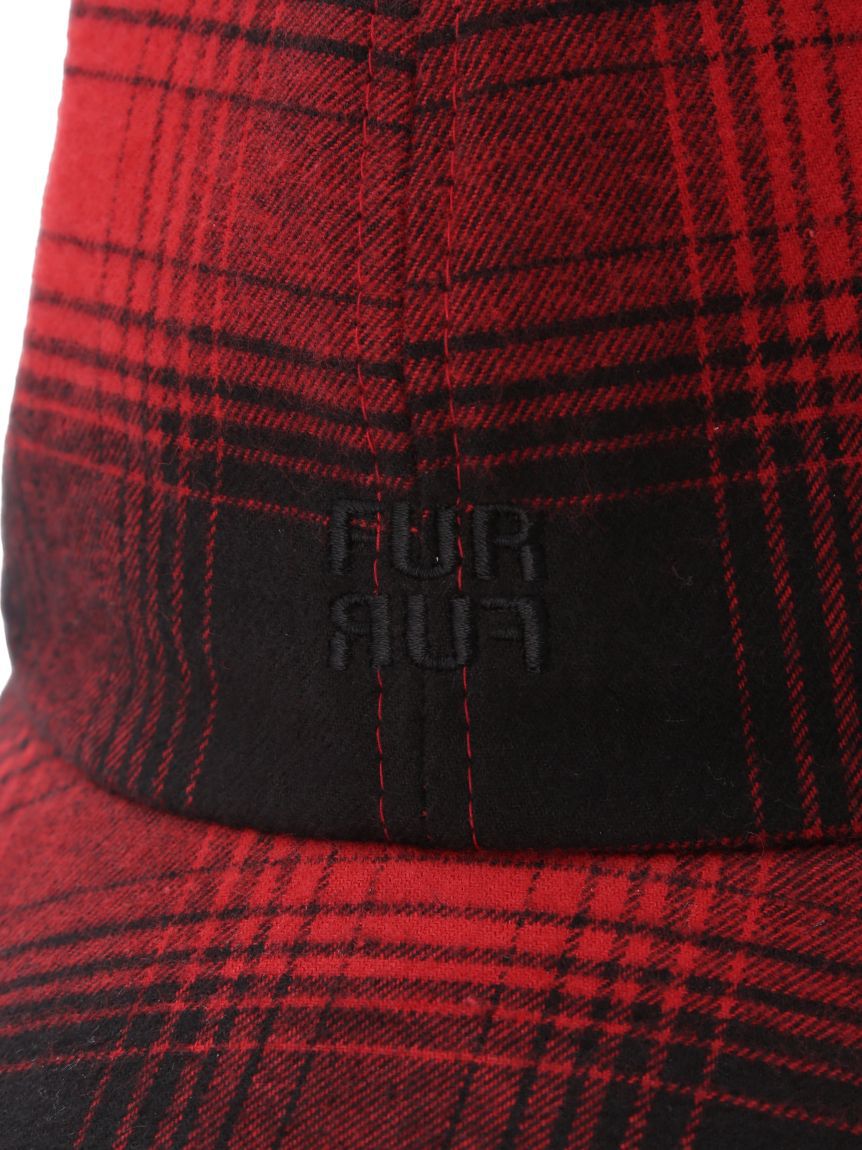 FURFUR「バックリボンチェック柄キャップ」|キャップ・キャスケット|