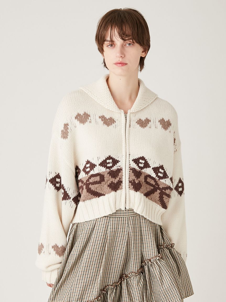 FURFUR「リボンカウチンニットカーディガン」|カーディガン|