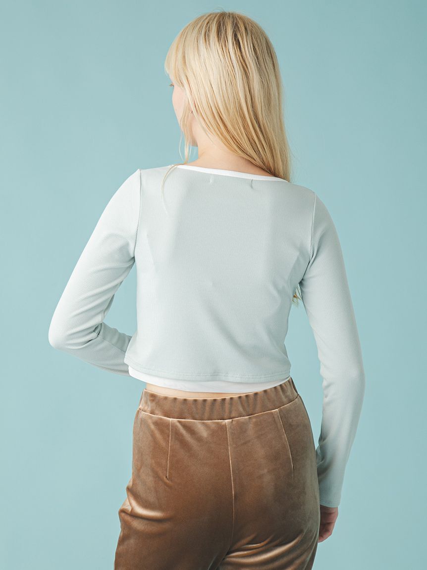 FURFUR「ロゴ刺繍テレコトップス」|Tシャツ・カットソー|