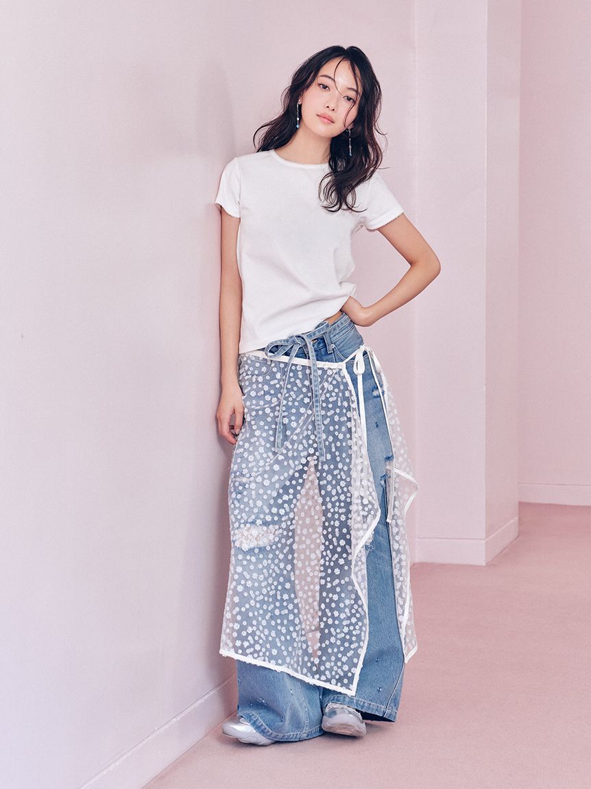 FURFUR「スパンコールラップスカート」|スカート|