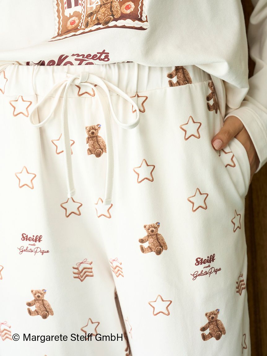 gelato pique「【Steiff】総柄ロングパンツ」|ルームウェア|