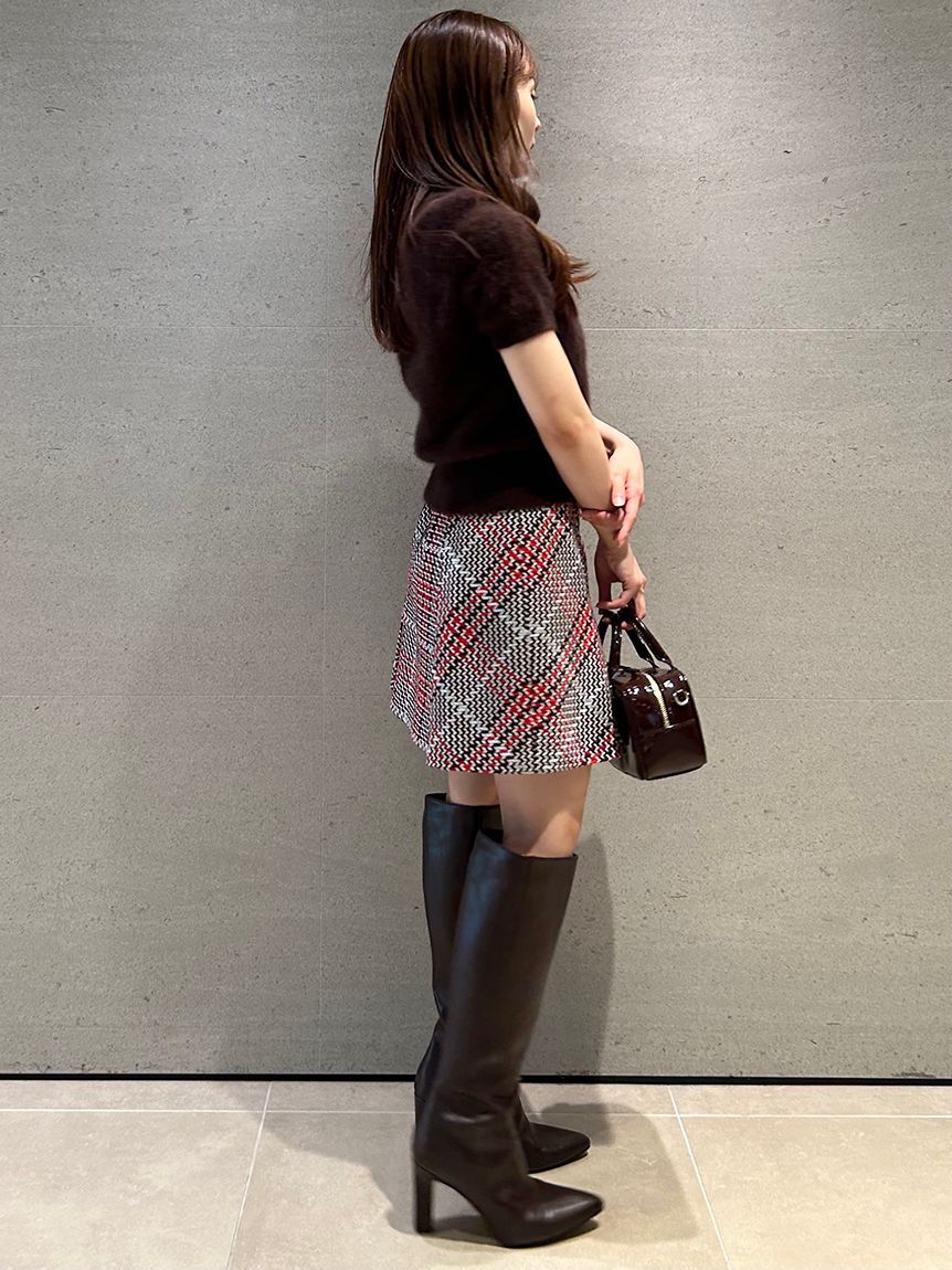 SNIDEL「Sustainableロービングチェックミニスカート」|スカート|