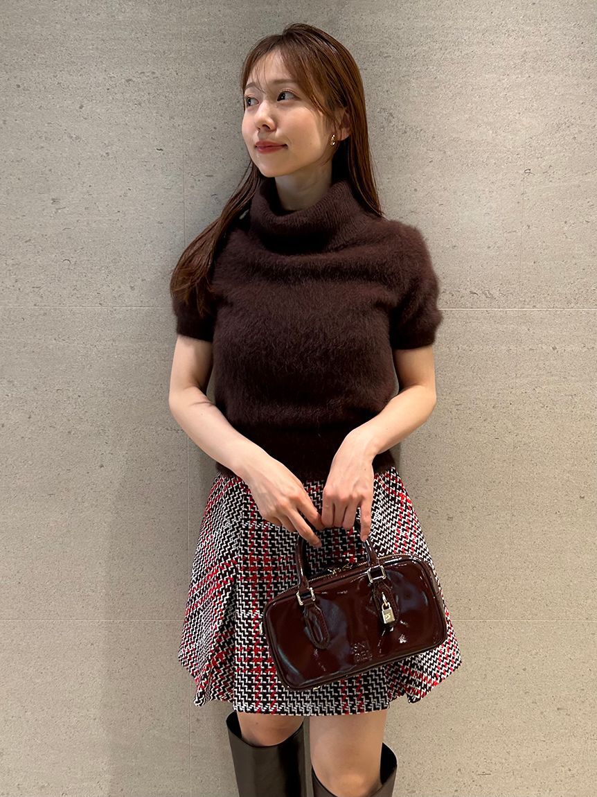 SNIDEL「Sustainableロービングチェックミニスカート」|スカート|