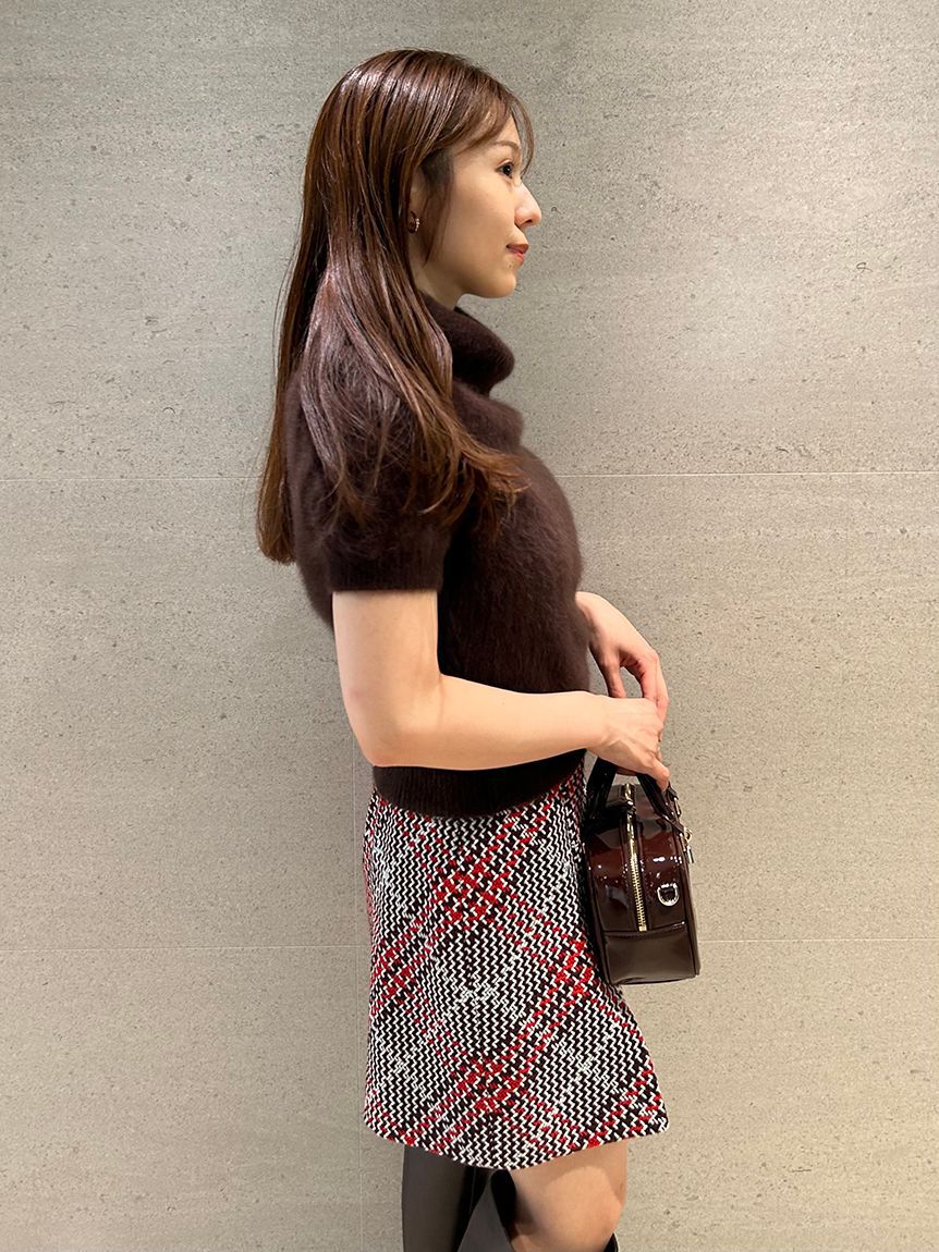SNIDEL「Sustainableロービングチェックミニスカート」|スカート|