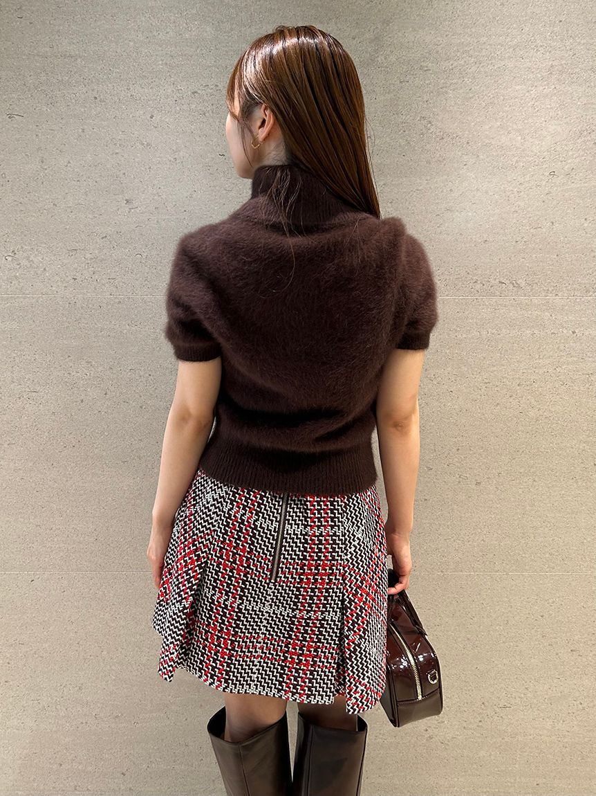 SNIDEL「Sustainableロービングチェックミニスカート」|スカート|