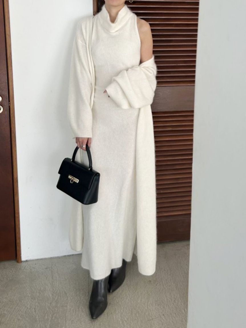 SNIDEL「【HIGH QUALITY】メリノウールニットロングコート」|チェスターコート|