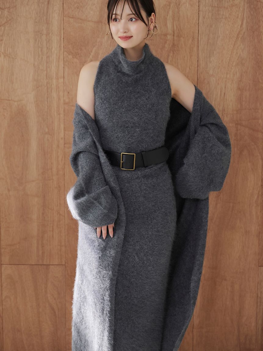 SNIDEL「【HIGH QUALITY】メリノウールニットロングコート」|チェスターコート|