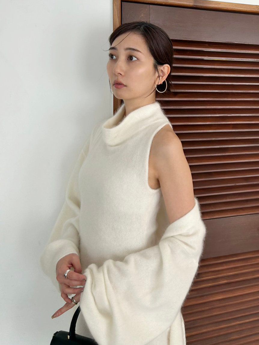 SNIDEL「【HIGH QUALITY】メリノウールニットロングコート」|チェスターコート|