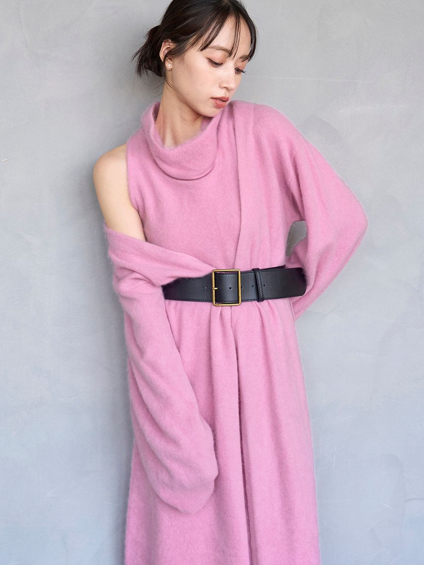 SNIDEL「【HIGH QUALITY】メリノウールニットロングコート」|チェスターコート|PNK