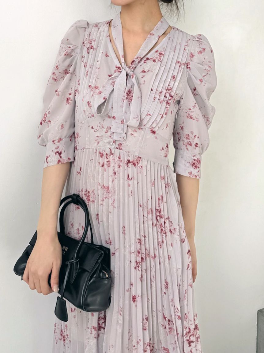 SNIDEL「Sustainableプリーツプリントワンピース」|ワンピース|