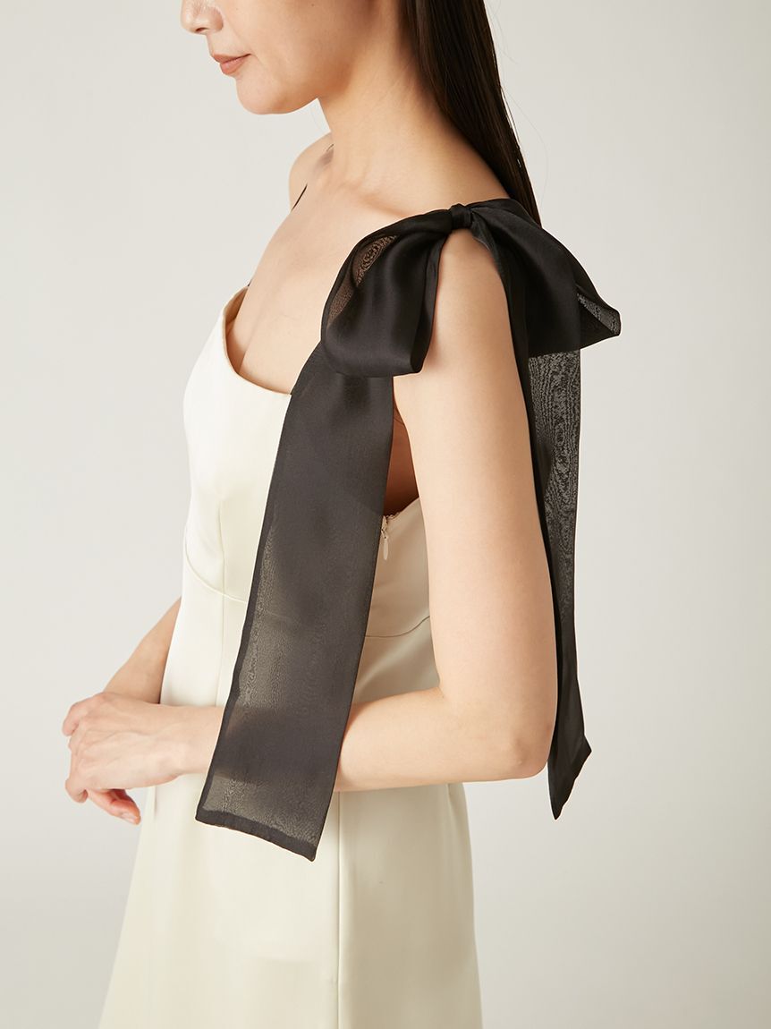 FRAY I.D「カーデセットリボンショルダーワンピース」|ワンピース|