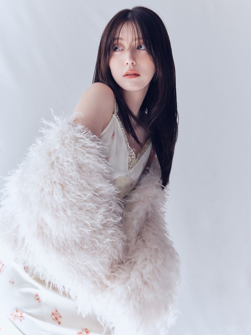 FRAY I.D「【限定カラー】レーストリムキャミワンピース」|ワンピース|