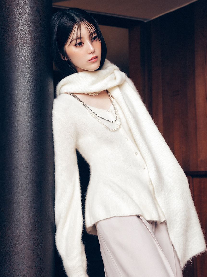 FRAY I.D「フォックスカシミアペプラムカーディガン」|カーディガン|IVR