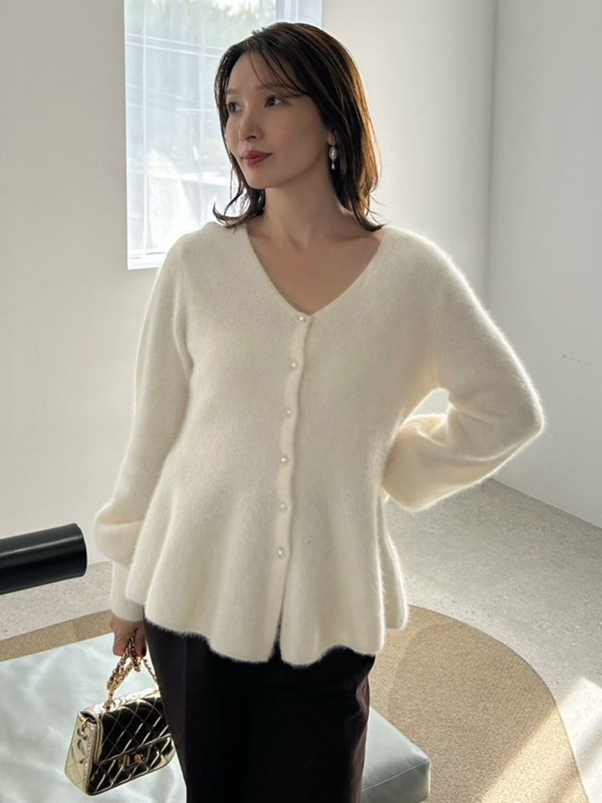 FRAY I.D「フォックスカシミアペプラムカーディガン」|カーディガン|