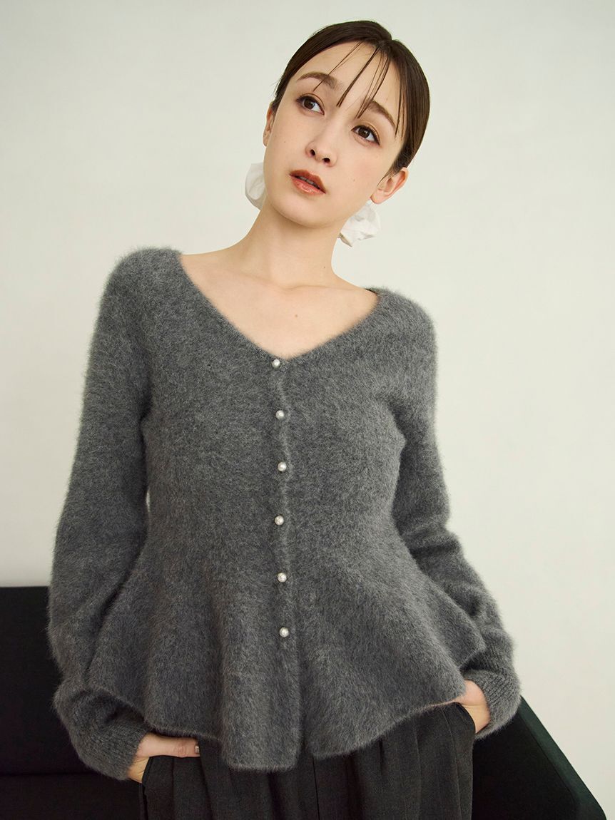 FRAY I.D「フォックスカシミアペプラムカーディガン」|カーディガン|