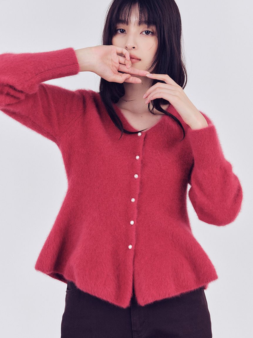 FRAY I.D「フォックスカシミアペプラムカーディガン」|カーディガン|