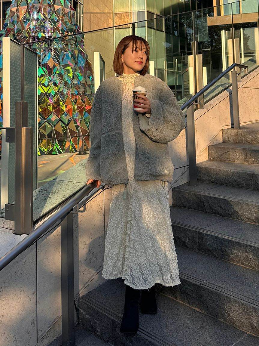 styling/「ラッフルレース2WAYマキシドレス」|ワンピース|