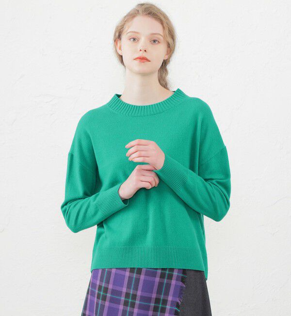 MACKINTOSH PHILOSOPHY「ウールカシミヤクルーネックニット」|ニット・セーター|グリーン