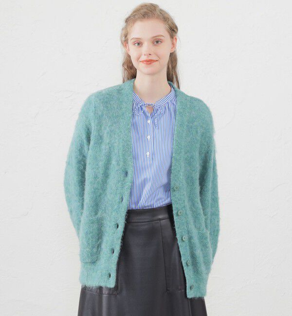 MACKINTOSH PHILOSOPHY「モヘヤシャギーカーディガン」|ニット・セーター|グリーン