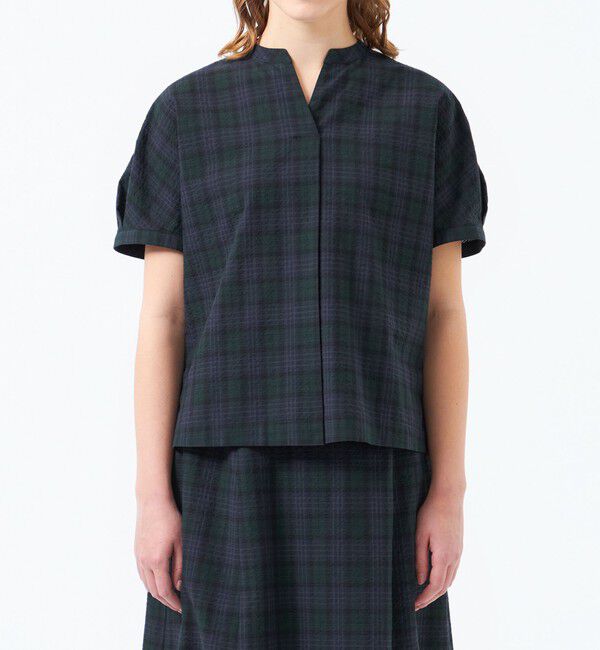 MACKINTOSH PHILOSOPHY「サッカーチェックスキッパーブラウス」|シャツ・ブラウス|