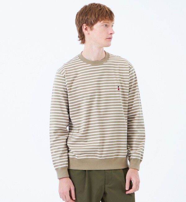 MACKINTOSH PHILOSOPHY「バッキンガムベア バスク天竺 ワイドリブロンT」|Tシャツ・カットソー|ベージュボーダー