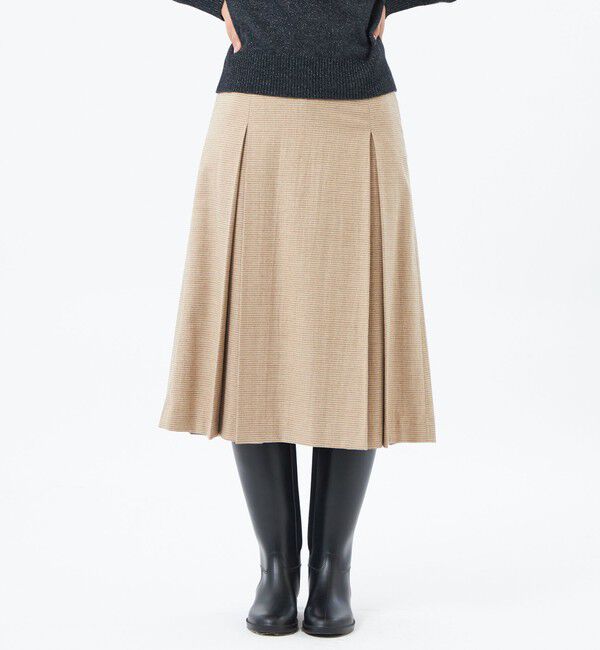 MACKINTOSH PHILOSOPHY「ラメサキソニータックスカート」|スカート|ベージュ