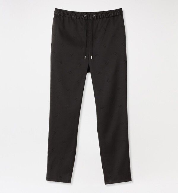  「スランテッドＬジャカード イージーパンツ」|その他|ブラック