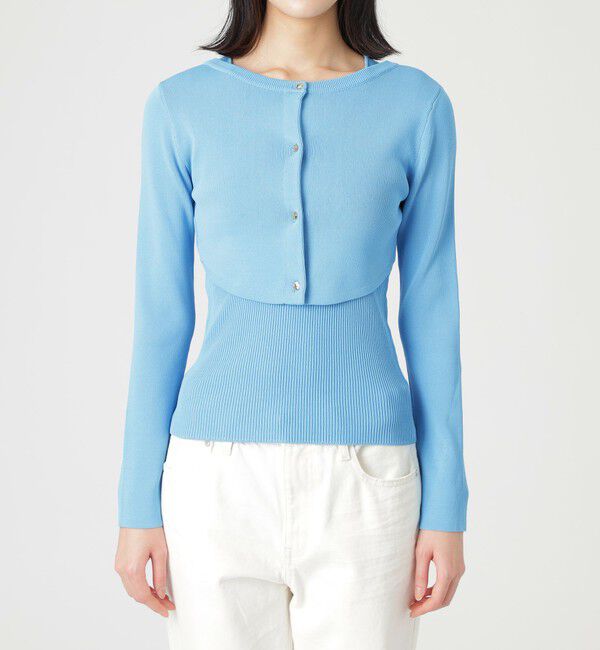  「クロップドレイヤードコンビニット」|ニット・セーター|