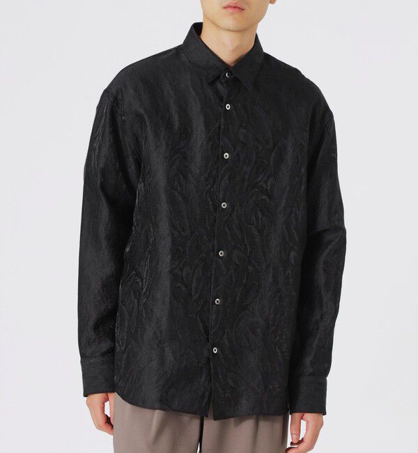  「シアーアブストラクトジャガードシャツ」|シャツ・ブラウス|