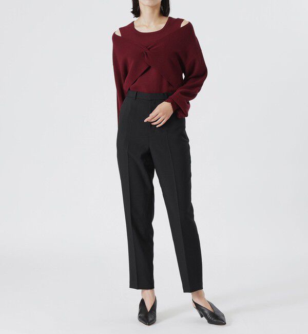  「フロントダーツテーパードパンツ」|スラックス|