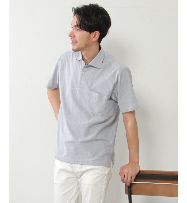 IKKA LOUNGE「ドライラックスカッタウェイポロシャツ」|Tシャツ・カットソー|ネイビー