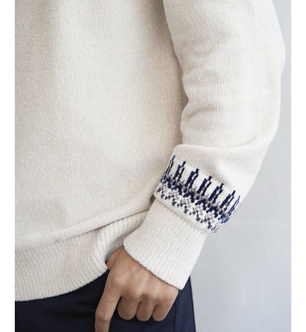 ikka「モール求心柄ニット」|プルオーバー|