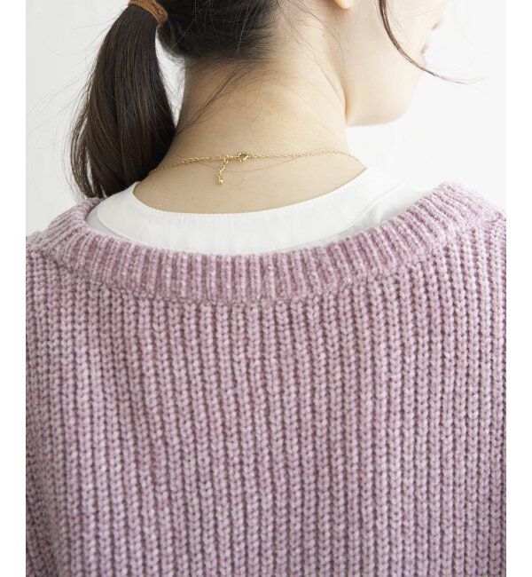 ikka「太畦モールニット」|プルオーバー|